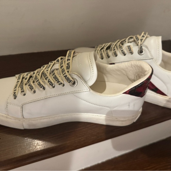 Zadig & Voltaire Off-White Sneakers with Branded Laces Size 8 - Picture 4 of 10